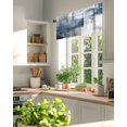 thumbnail image 4 of Navy Blue Grey Abstract Paint Kitchen Valances for Windows Modern Rustic Graffiti Valance Curtains&nbsp; for Kitchen /Living Room/Bedroom/ Bathroom Decor, 54"x18 " ,Rod Pocket 1 Panel,, 4 of 7