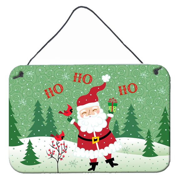 Carolines Treasures VHA3016DS812 Merry Christmas Santa Claus Ho Ho Ho Wall or Door Hanging Prints 8x12 multicolor