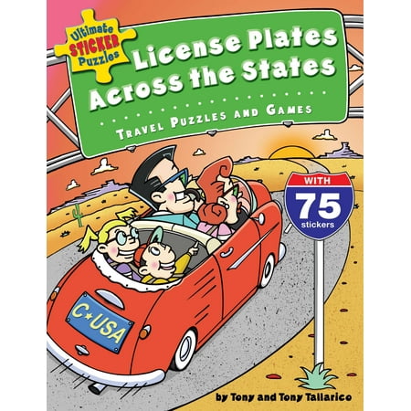 Ultimate Sticker Puzzles: License Plates Across the States: Travel Puzzles and Games [With 75 Stickers]