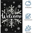 thumbnail image 5 of SM-XLHN Christmas Winter Welcome Garden Flag 12x18 Inch Double Sided Burlap, Snowflake Yard Flags for Holiday Xmas Yard Outdoor Decoration(ONLY FLAG), 5 of 6