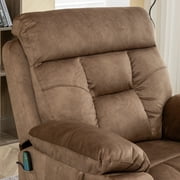 26 Inch Wide Seat Recliner Chair for Adults and Elderly, UHOMEPRO Oversized Power Lift Recliner Chair with Heat and Massage, Overstuffed Headrest, 350 lb Capacity, Brown