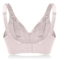 thumbnail image 7 of VISALY Womens Bralettes Cotton Bras For Women Women's Wireless Plus Size Lace Bra Full Coverage Unlined Cotton Bra Plus Size Bras Seamless Bras For Women Comfortable Bras For Women Red 100B, 7 of 7