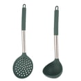 thumbnail image 1 of El sistema a prueba de calor del utensilio de cocina 2Pcs, BPA libera, utensilios de cocina antiadherentes con la manija del acero inoxidable, 1 of 5