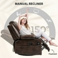 thumbnail image 6 of HOMCOM Massage Recliner Chair with Heat, Swivel Rocker with Footrest, Brown, 6 of 8