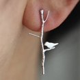 thumbnail image 4 of Grandest Birch Women Bird Tree Branches Shape Earrings Concise Alloy Ear Studs Jewelry Alloy Gold, 4 of 7