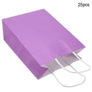 ZPSHYD Bolsa de Regalo de Papel Kraft, 25 Bolsas de Papel Kraft Multicolor, Bolsas de Fiesta, Bolsa de Regalo para Boda, Bolsa de Dulces con asa(Púrpura)