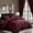 Burgundy, variant on HIG 7-Piece Queen Comforter Set with Matching Curtains - Burgundy Flower Patchwork Bed in a Bag Bedding Set
