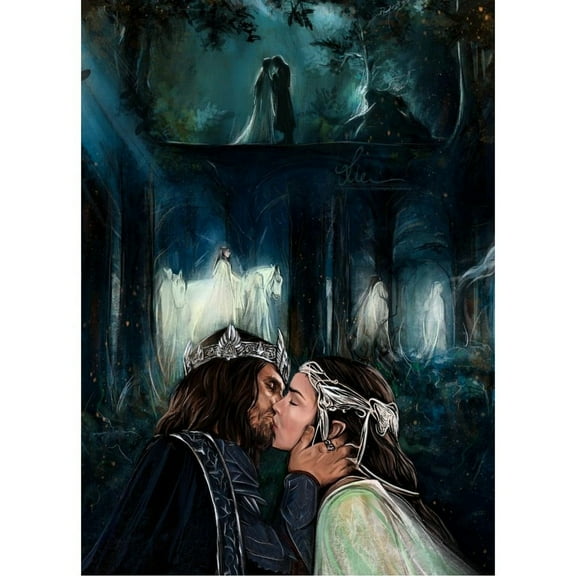 Adult DIY 5D Diamond Painting Kit, Lord of the Rings Series Art Round Diamond, Full Diamond Diamond Embroidery Kit, Mosaic Cross Stitch Craft Home Wall Decoration