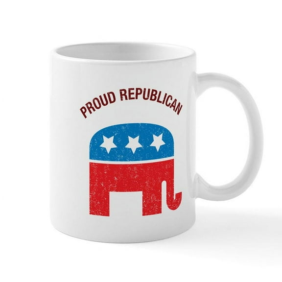 CafePress - Proud Republican Mug - 11 oz Ceramic Mug - Novelty Coffee Tea Cup