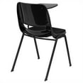 thumbnail image 3 of Bowery Hill Padded Ergonomic Shell Stacking Folding Chair in Black, 3 of 4