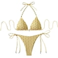 thumbnail image 1 of Traje de baño de 2 piezas para mujer, trajes de baño para mujer, bikini de cintura alta con cordón ajustable, traje de baño dividido para mujer, 1 of 6