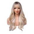 thumbnail image 5 of European and American Style Amazon Cross-Border Export Exclusive Air Bangs Gradient Gold Big Wave Long Curly Hair Wig, 5 of 7