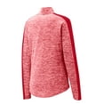 thumbnail image 4 of Sport Tek Women's Electric Hthr 1/4-Zip Pullover,Deep Red Electric/Deep Red,M, 4 of 4
