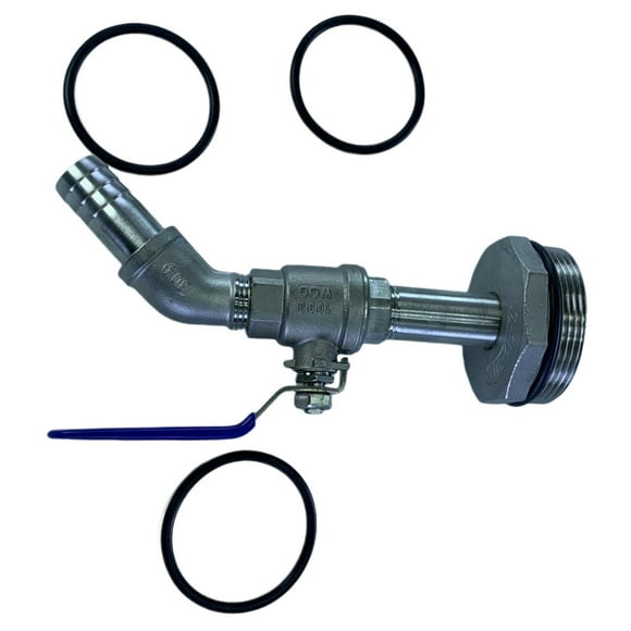 Accesorio de grifo para tambor G2, válvula para tanque IBC de 200/210 l de hierro. 45 grados 20 mm