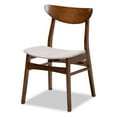 thumbnail image 2 of Baxton Studio Orion Mid-Century Modern Transitional Light Grey Fabric Upholstered and Walnut Brown Finished Wood 5-Piece Dining Set, 2 of 5
