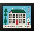 thumbnail image 2 of Mullan, Michael 24x20 Black Modern Framed Museum Art Print Titled - Jolly Holiday Home on Blue, 2 of 5