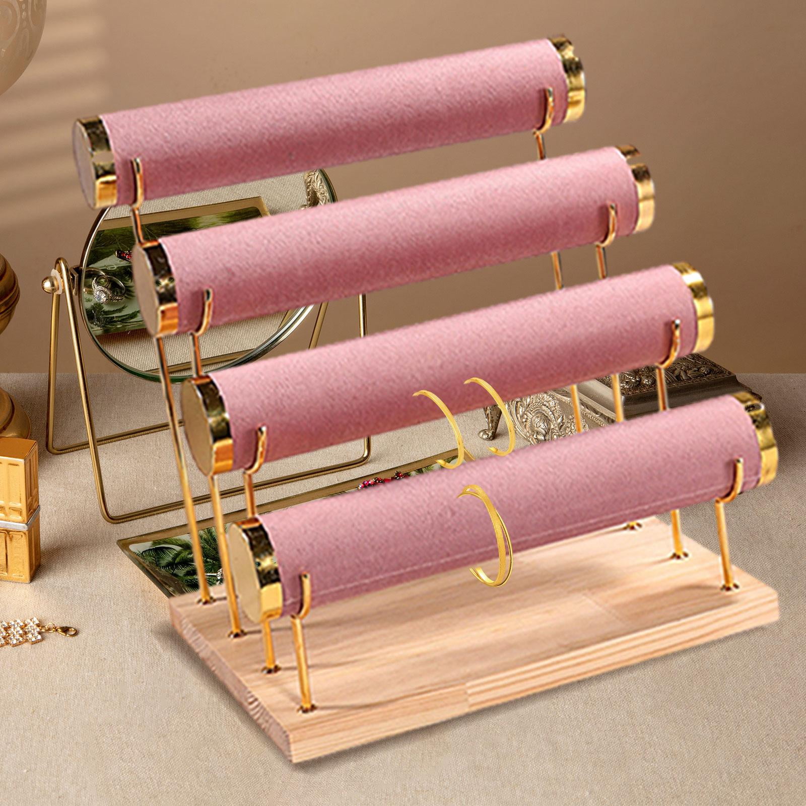 Sharplace 4 Tiers Bracelet Holder Bracelet Displays Removable Watch Necklace Holder Bangle Display Stand Jewelry Organizer for