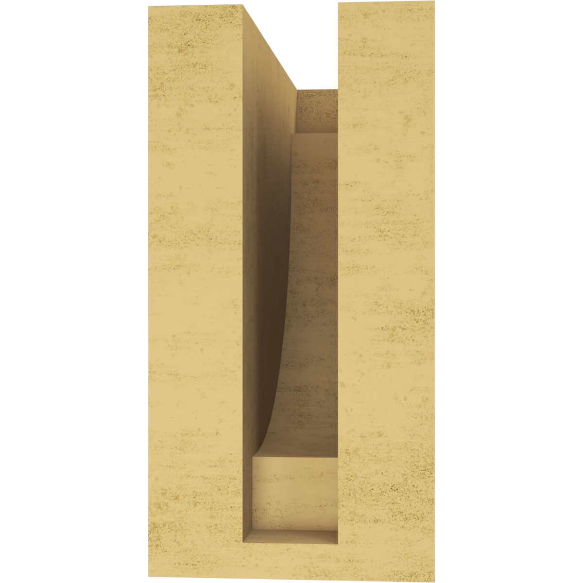 3"W x 6"D x 6"H Classic Alpine Rough Cedar Woodgrain TimberThane Corbel, Primed Tan