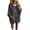 271#Gray, variant on Hooded Sweatshirt Dress for Women Loose Fit 3/4 Sleeve Casual Pullover Tunic with Pockets for Fall and Winter Season