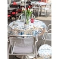 thumbnail image 5 of Outdoor Tablecloth with Umbrella Hole for Patio/Picnic/Party/Camping, Blue Starfish Coastal Waterproof Table Cloth Round Cover Washable, Nautical Summer Beach Ocean Coral (Dia 54"), 5 of 8