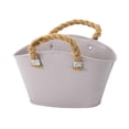 thumbnail image 2 of DYNWAVECA Flower Pot Planter Plant Container with Handles Iron Flower Planter Metal Bucket Desktop Storage Barrel for Balconies, Patios Gray, 2 of 10