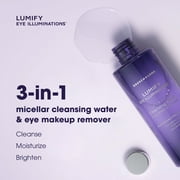 LUMIFY Eye Illuminations Micellar Cleansing Water and Eye Makeup Remover with Hyaluronic Acid, 5.4 fl oz