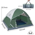 thumbnail image 3 of Camel Crown 3-4 Person Dome Tent Waterproof Camping Tents Outdoor Travel Backpacking Tent,Green Gray, 3 of 8
