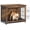 Rustic Brown-32.5"L x 21.9"W x 25.2"H, variant on 27.2" Dog Crate Furniture, Indoor Dog Cage Side End Table, M Pet Wood Kennel for Medium and Small Dogs up to 30 lb with Multi-Purpose Removable Tray, Double-Door Pet House, Greige