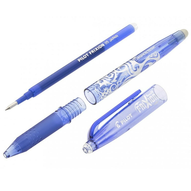 Pilot Frixion Heat/Friction Erasable Rollerball Pen FR7 - Medium Line 0.7mm  Tip Nib - Wallet Pack of 3 - Black Ink