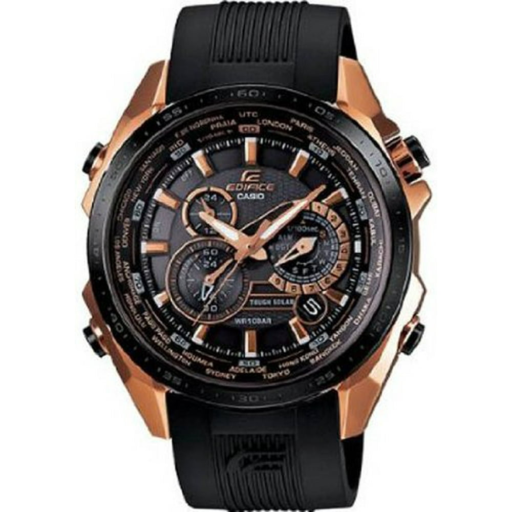 casio edifice chronograph rose gold