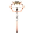 thumbnail image 3 of 2.07 tcw Princess Cut Engagement Ring for Women, Simulated Champagne Diamond Halo Bridal Promise Ring for Her in 14K Rose Gold, 3 of 5