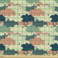 thumbnail image 2 of Ambesonne Cartoon Fabric by the Yard Upholstery, Rain Colorful Clouds, 1 Yard, Multicolor, 2 of 5