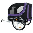thumbnail image 5 of Large Folding Bike Trailer for Dogs – 66LB Capacity All-Terrain Pet Carrier, Durable Steel Frame for Cycling, Jogging, Camping & Outdoor Adventures, Purple&Black, 5 of 13