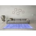 thumbnail image 3 of Ahgly Company Machine Washable Indoor Square Persian Blue Traditional Area Rugs, 6' Square, 3 of 4