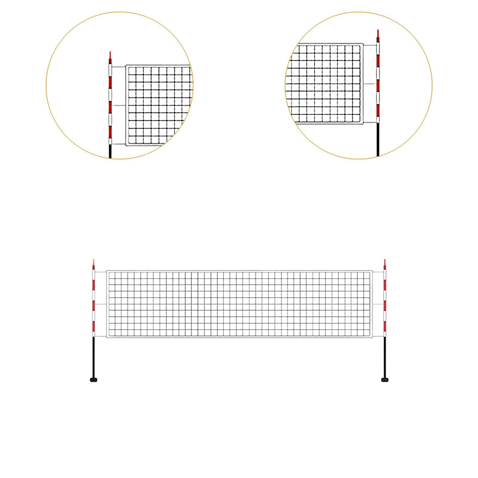 funtasica Nylon Volleyball Network with A Carrying Bag Sustainable Exercise Network Handball -Netting -Volleyball Network for Games Sport Hinterhof Training