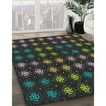 thumbnail image 3 of Ahgly Company Machine Washable Indoor Rectangle Transitional Night Black Area Rugs, 2' x 5', 3 of 7