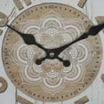thumbnail image 4 of DecMode 14" White Metal Floral Fluted Frame Wall Clock, 4 of 8