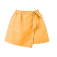 thumbnail image 5 of Nmnitkp Skirts for Women Striped Tie-Wrap Skort, Elastic High Waist Casual Wrap Shorts, Lightweight Summer Skirt for Beach, Vacation & Daily WearOrange,S, 5 of 5