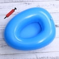 thumbnail image 3 of Washable Portable Air Inflation Blue Bed Pan Bedridden Elderly Inflatable Stool Bedsore Toilet with Inflator, 3 of 5
