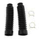 thumbnail image 2 of 2Pcs Horquilla delantera Motocicleta Polainas Botas Amortiguadores negros, 2 of 8