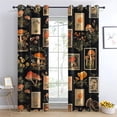 thumbnail image 2 of Woodland Mushroom Patterned Blackout Curtains for Bedroom, Living Room Decor, Room Darkening Thermal Insulated Grommet Drapes, Botanical Flower Window Treatments-42"W x 72"L (Pack of 2), 2 of 7