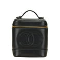 thumbnail image 1 of Pre-Owned Chanel Coco Mark Vanity Bag, Makeup Pouch, Black Caviar Skin, Women's, CHANEL, 1 of 14
