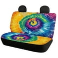 thumbnail image 4 of Binienty Color Tie-Dye Front and Rear Bench Protector Full Set Automotive Seat Covers Fit for Auto SUV Sedan Truck 4pc Front Back Seat Covers Auto Accessories, 4 of 6