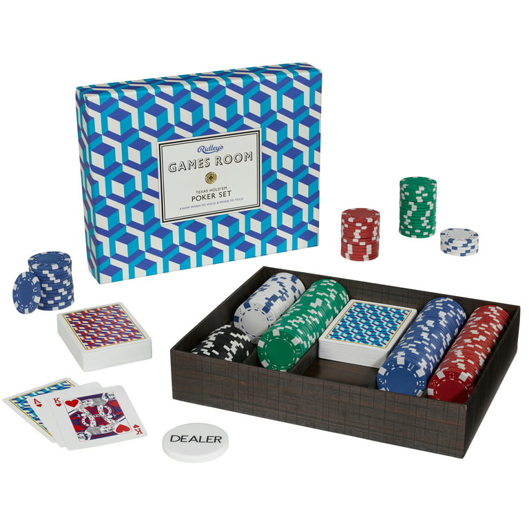 Texas Hold Poker Set with Chips and Playing Cards