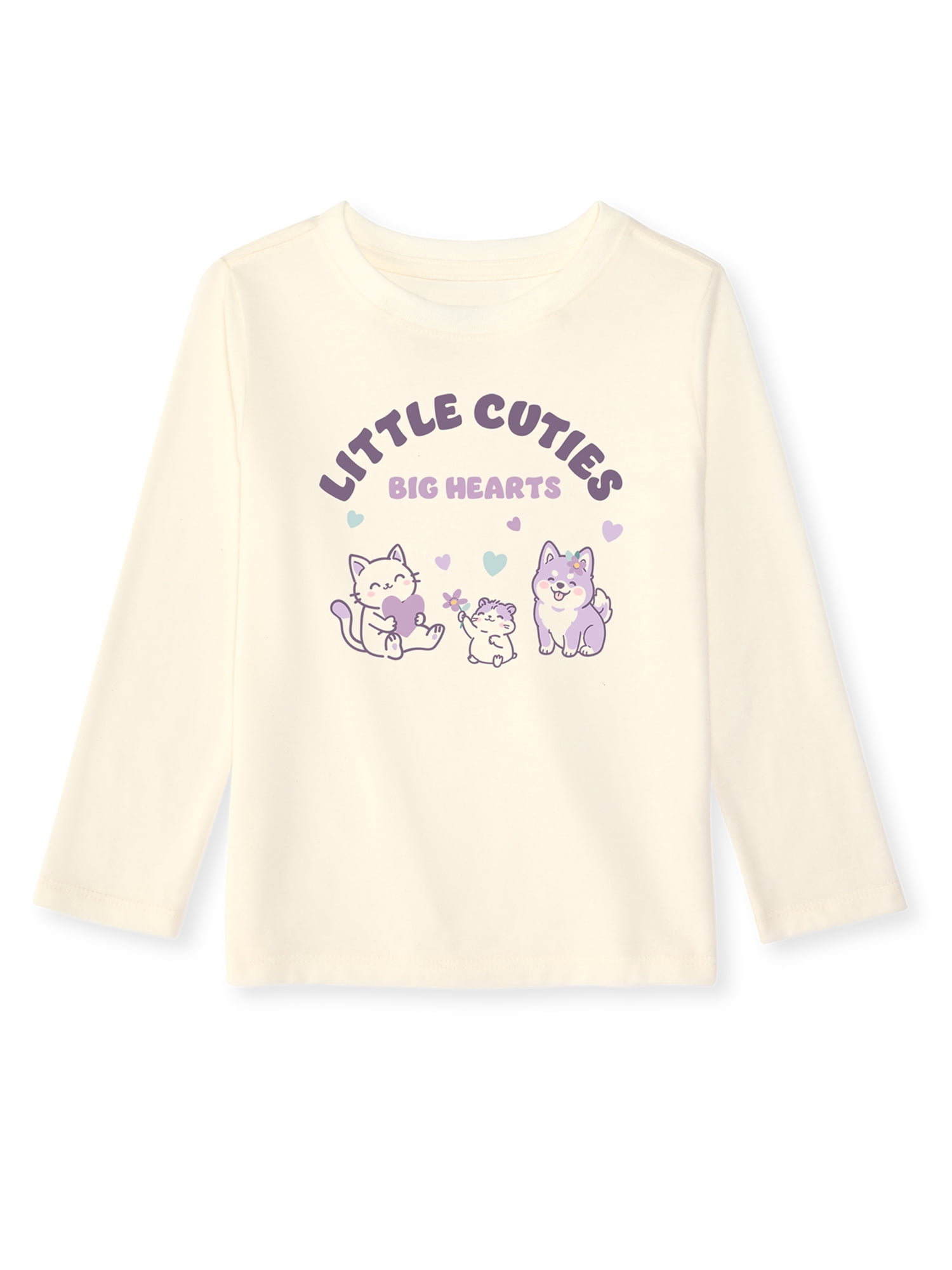 Garanimals Baby & Toddler Girl Long Sleeve Shirts, Single & 3-Pack, Sizes 0-6T