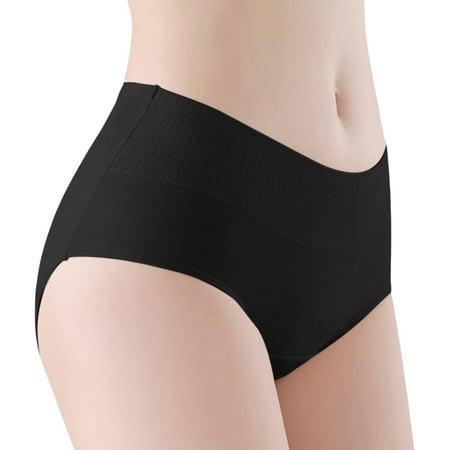 ZJFXGS Cotton Underwear for Women Women S Panties Women S Lace Plus Size Waist Sexy Breifs Gather Your Waist and Buttocks Lines Women S Menstrual Triangle Briefs Black 2XL