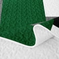 thumbnail image 5 of Castle Fairy Minimalist Irregular Square Block Bed Spread Queen 3pcs,Vintage Overlap Geometric Queen Coverlet Set,Forest Gray Black,1 Quilt and 2 Pillowcases, 5 of 7