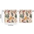 thumbnail image 4 of Mushroom (52) Kitchen Curtains - Vintage Tier Curtains for Bathroom Living RV Rod Pocket Window Drapes 36 Inch 2 Panels Set 27.5"x24" Window Treatment Tiers, 4 of 4