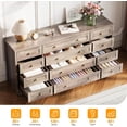 thumbnail image 3 of 12 Drawer Wooden Dressers for Bedroom, Modern Chest of Drawers for Adult, Wide TV Stand Dresser for 65" TV, Wooden Dressers for Living Room, Hallway, 63" L × 15.74" W, 3 of 8