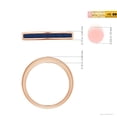 thumbnail image 5 of ANGARA Natural Channel Set Square Sapphire Half Eternity Ring in 14K Rose Gold for Women (Size-1.8mm) | September Birthstone, Anniversary, Jewelry Gift for Women | Natural Blue Sapphire Ring, 5 of 9